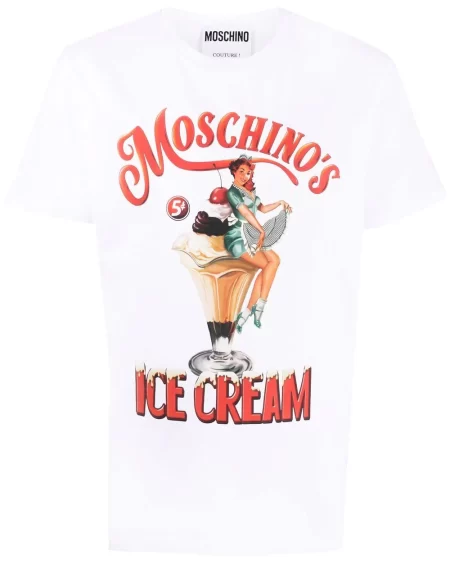 T-SHIRT MOSCHINO WHITE/RED