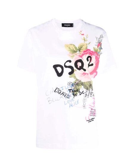 T-SHIRT DSQUARED2 WHITE/PINK