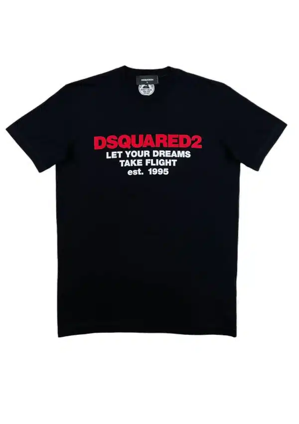 Polera Logo Dsquared2 Negra