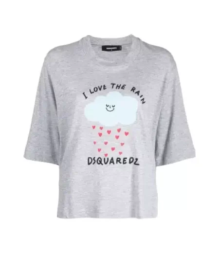 Polera con Logo - Dsquared2 - Gris