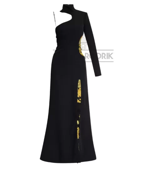 Vestido Largo One-Shoulder - Black