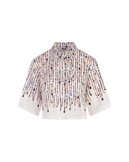 Camisa Croptop con Aplicaciones