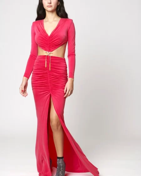 Vestido Drapeado Cut Out