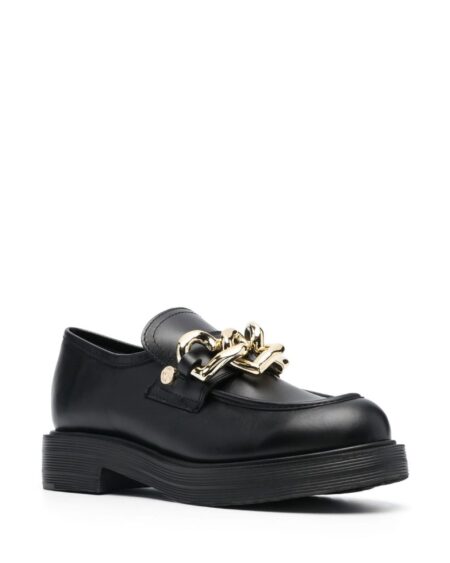 Mocasines Negros - Cadena Oro