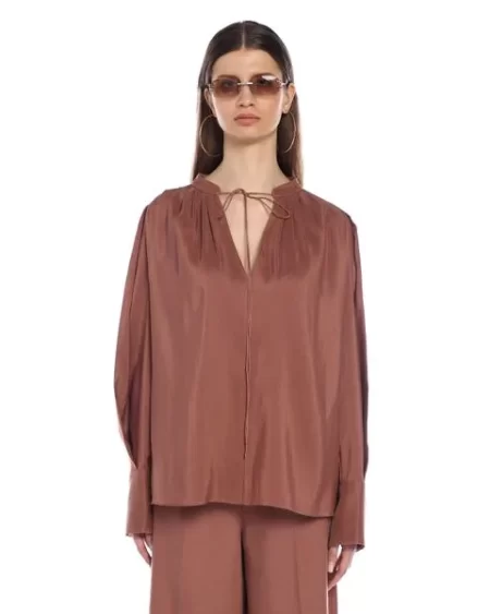 Blusa de Seda Malva
