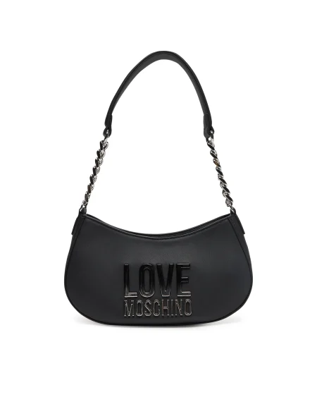 Cartera Love Moschino de hombro negro y plata