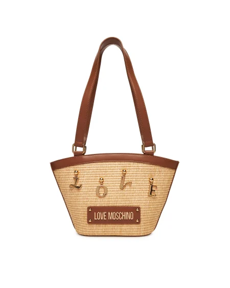 Bolso Love Moschino Rafia Natural