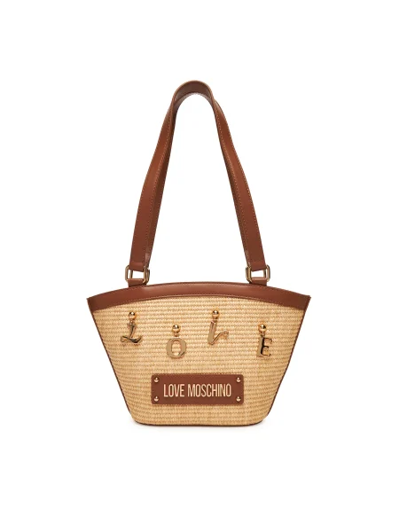 Bolso Love Moschino Rafia Natural