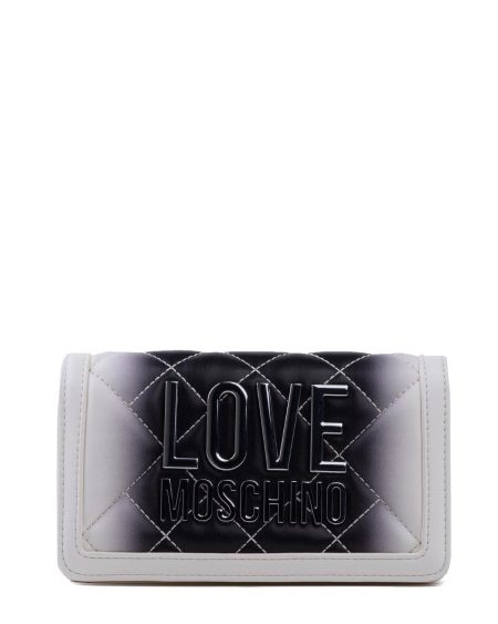 Billetera Cartera Love Moschino negra y blanca en degrade