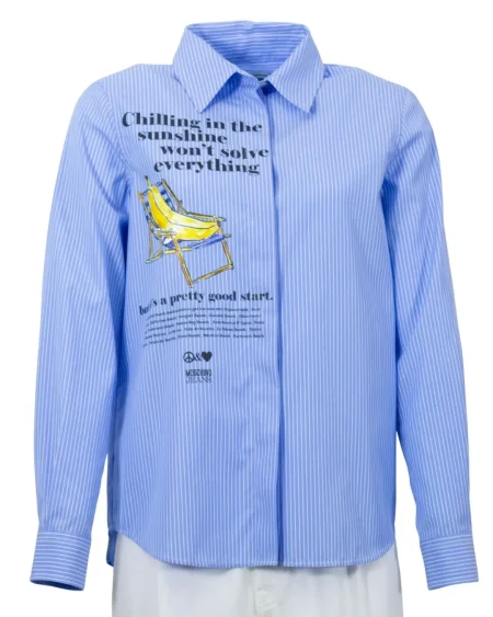 Blusa Azul Moschino