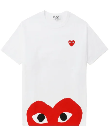 Camiseta Comme des Garcons  Mitad Corazon Rojo