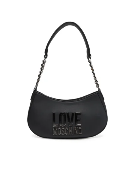 Cartera Love Moschino de hombro negro y plata