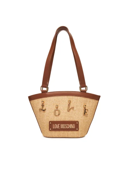 Bolso Love Moschino Rafia Natural