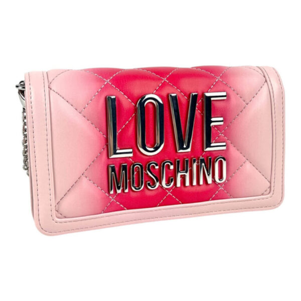 Billetera Cartera Love Moschino rosada y blanca en degrade