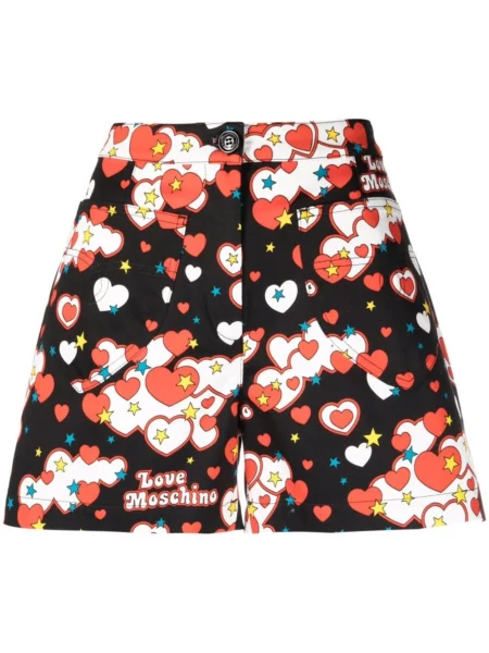 SHORTS LOVE MOSCHINO BLACK/RED