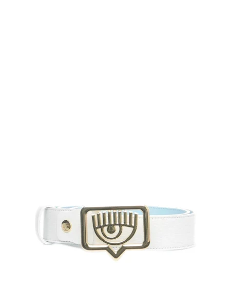 Cinturón Blanco con Hebilla Dorada