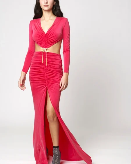 Vestido Drapeado Cut Out