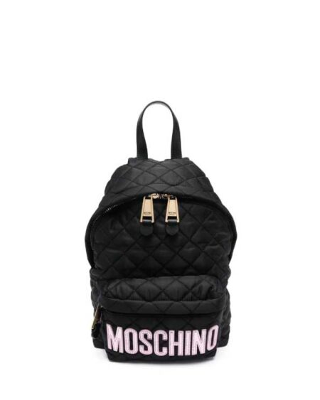 Mochila Negra - Logo Rosado