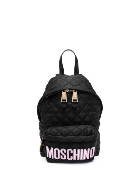 Mochila Negra - Logo Rosado