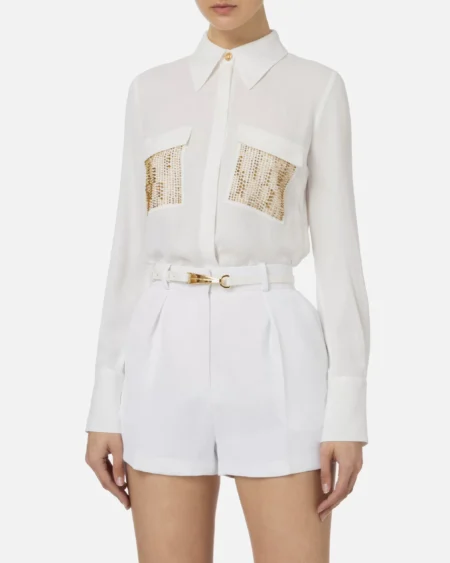 Blusa Elisabetta Franchi detalles dorados