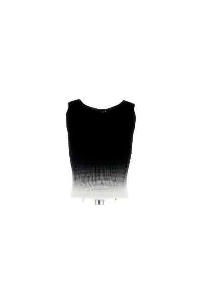 Top sin Mangas - Negro con Degradado Blanco