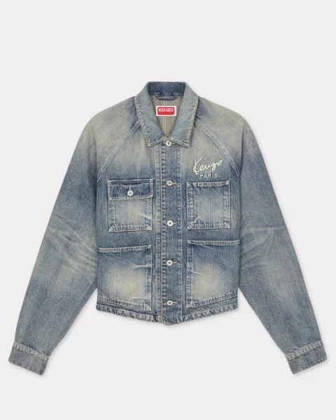 Chaqueta de Jeans con Logo