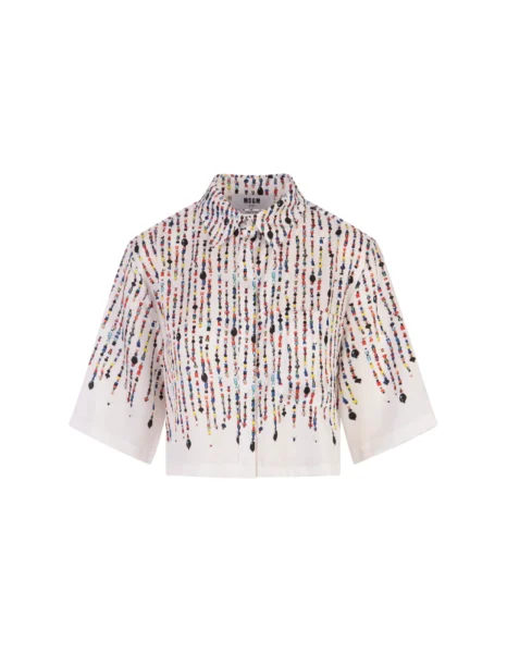 Camisa Croptop con Aplicaciones