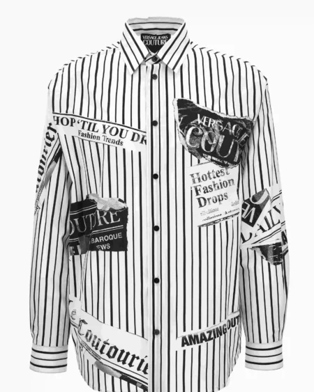 Camisa - Blanca/Negra con Estampado