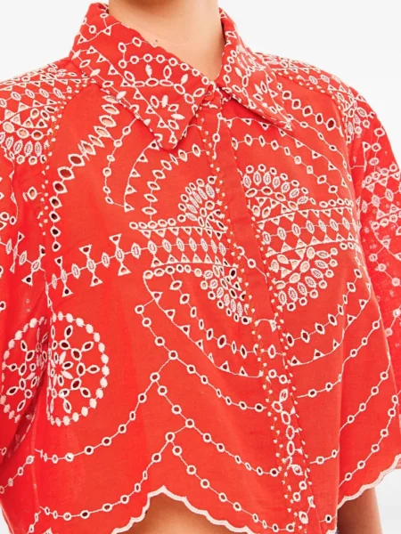 Blusa Charo Ruiz Emmie Bordado Ingles
