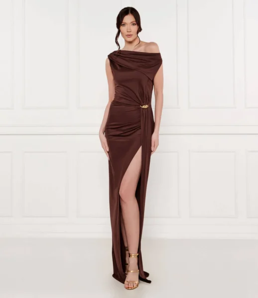 Vestido Marron Elisabetta Franchi