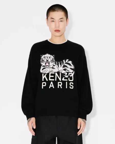 Suéter bordado de lana y algodón 'KENZO Happy Tiger'