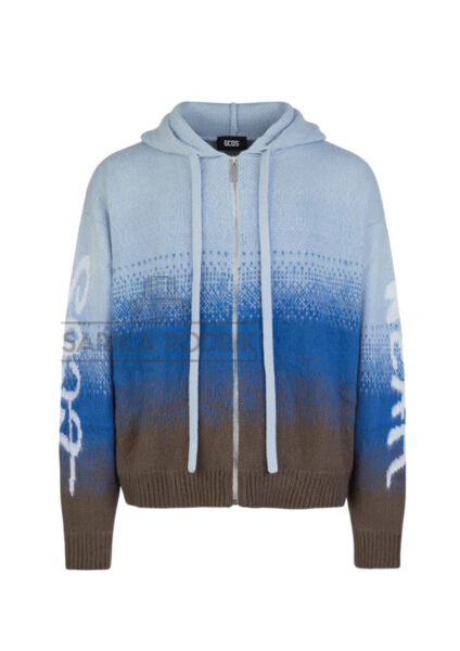Hoodie Zip Up Degrade - Blue