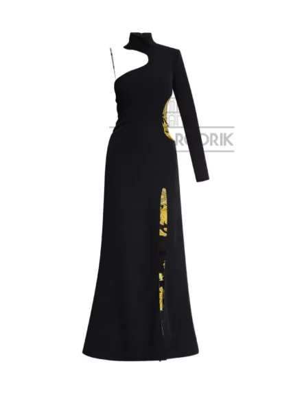 Vestido Largo One-Shoulder - Black