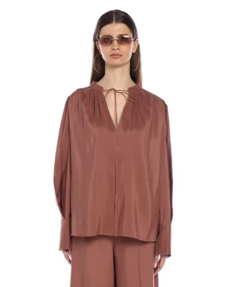 Blusa de Seda Malva