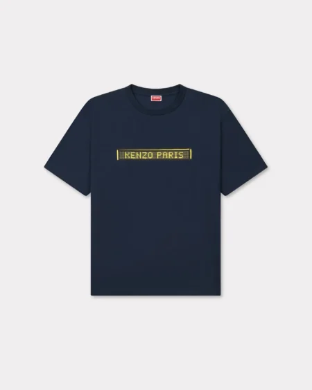 Polera Kenzo Azul Marino - Camiseta Gráfica Vagón de Metro Artística