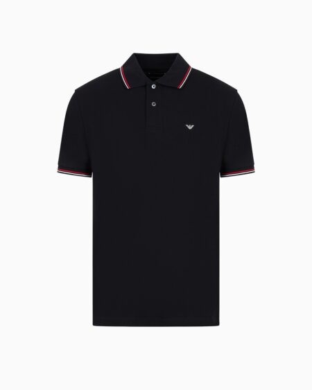 Camiseta Tipo Polo Negra Emporio Armani
