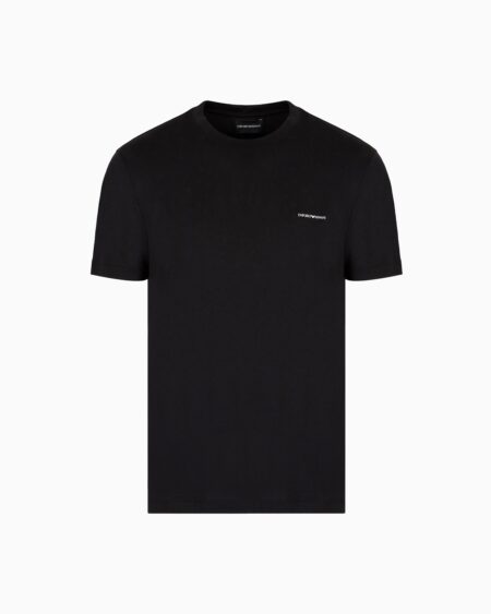 Camiseta Negra Emporio Armani Logo Pequeño