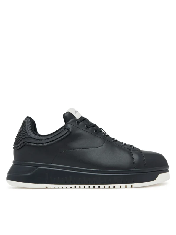 Zapatillas Emporio Armani Negras Cuero - Sarika Rodrik