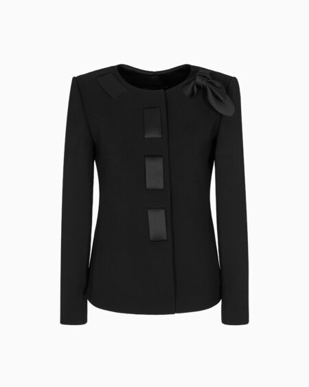 Conjunto Negro Emporio Armani Mujer Chaqueta Lazo + Pantalón Sastrero