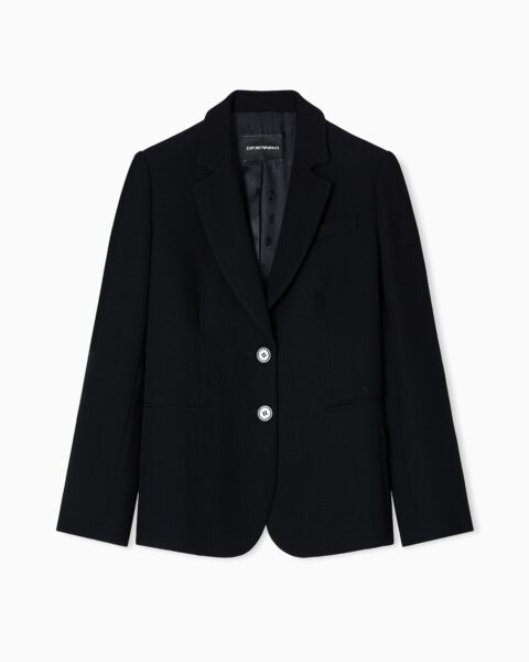 Traje Negro Emporio Armani Mujer Blazer Clásico + Pantalón Sastrero