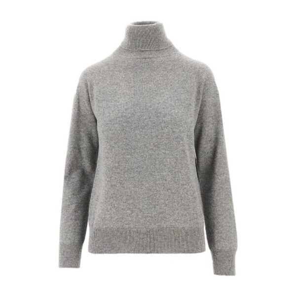 Sweater Gris Cuello Alto Emporio Armani Mujer Clásico