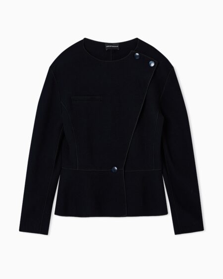 Chaqueta Azul Emporio Armani Mujer Corte Estructurado