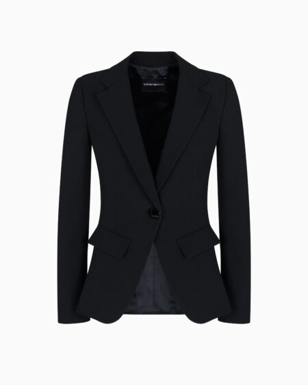 Blazer Negro Emporio Armani Mujer Corte Entallado Elegante