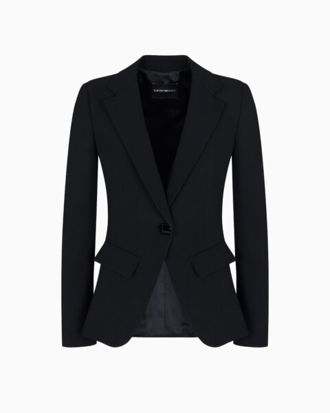 Blazer Negro Emporio Armani Mujer Corte Entallado Elegante