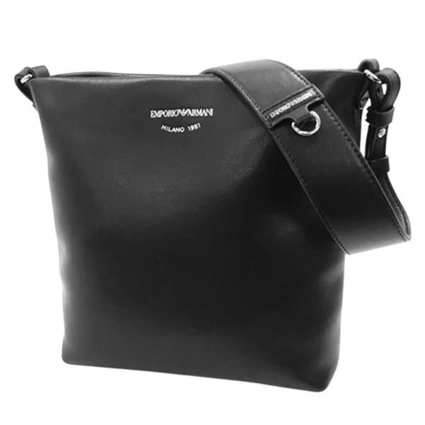Cartera Crossbody Emporio Armani Negra Minimal