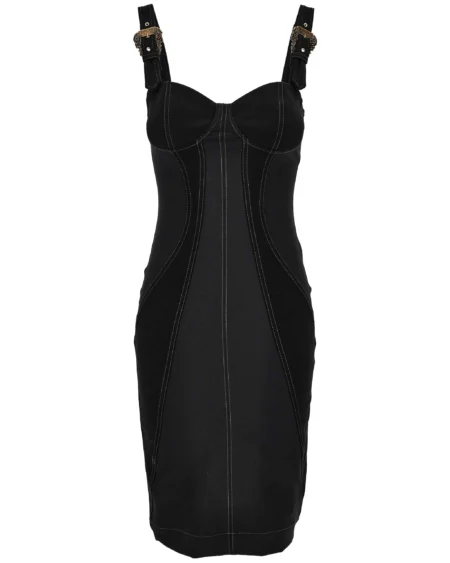 Vestido Versace Negro Estructurado