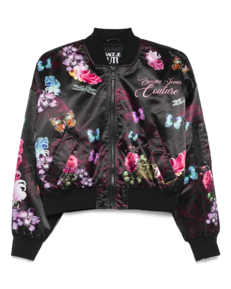 Chaqueta Versace Mujer Bomber Estampado Floral Mariposas