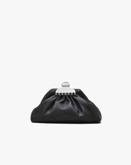 Bolsa de Mano Claw Clip Marc Jacobs Negra Diseño Fruncido