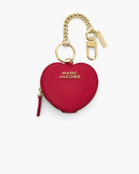 Llavero Marc Jacobs Heart Zip Charm Rojo Cuero
