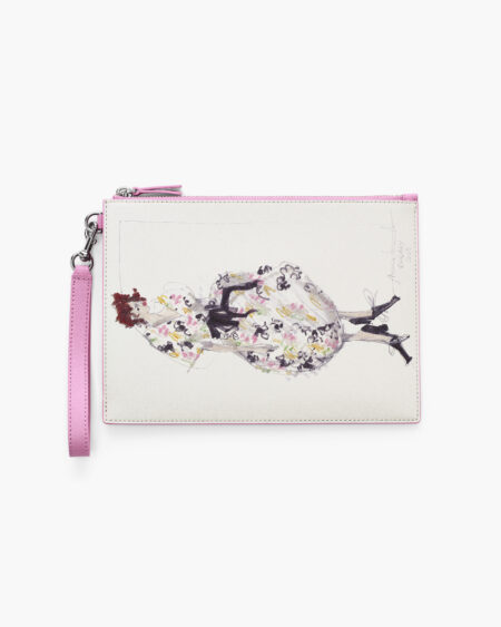 Bolso de Mano Marc Jacobs Rosa Estampado Ilustrado con Asa